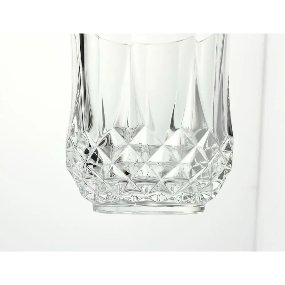 Cristal d’Arques “Longchamp” 12 Crystal Old Fashioned Tumbler Glasses 3.75” 10oz